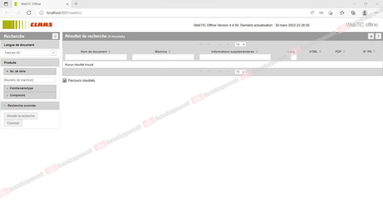 CLAAS WEBTIC OFFLINE TECHNICAL DOCUMENTS (PAGE 1/2)
