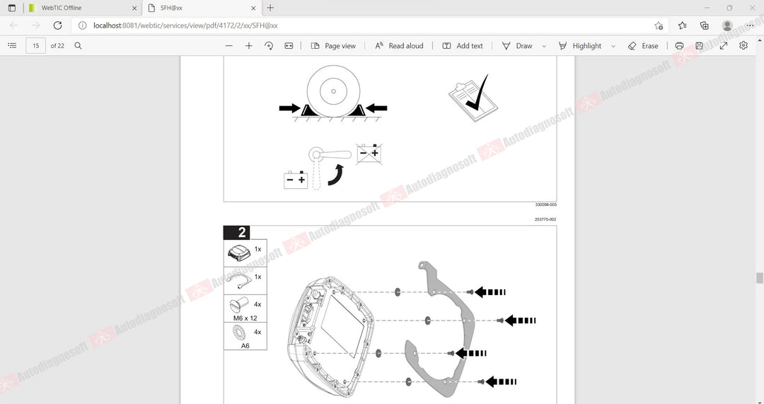CLAAS WEBTIC OFFLINE TECHNICAL DOCUMENTS (PAGE 1/2)