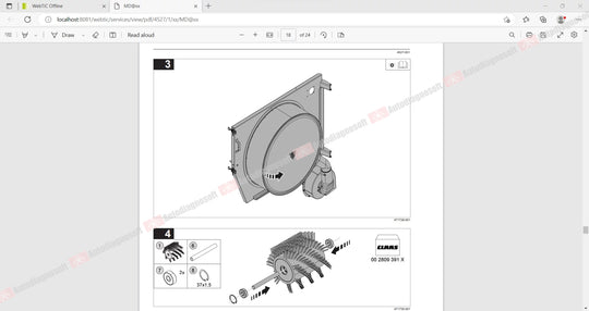 CLAAS WEBTIC OFFLINE TECHNICAL DOCUMENTS (PAGE 1/2)