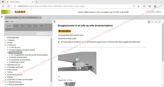 CLAAS WEBTIC OFFLINE TECHNICAL DOCUMENTS (PAGE 1/2)
