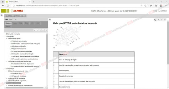 CLAAS WEBTIC OFFLINE TECHNICAL DOCUMENTS (PAGE 2/2)