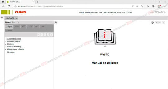 CLAAS WEBTIC OFFLINE TECHNICAL DOCUMENTS (PAGE 2/2)