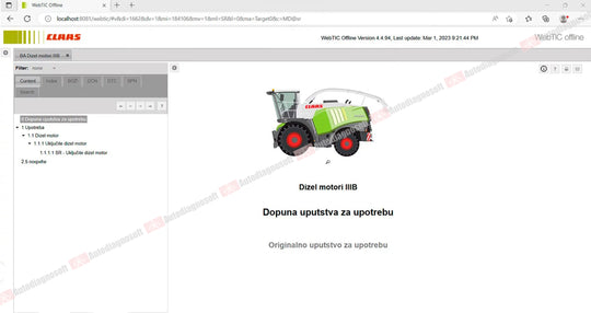 CLAAS WEBTIC OFFLINE TECHNICAL DOCUMENTS (PAGE 2/2)