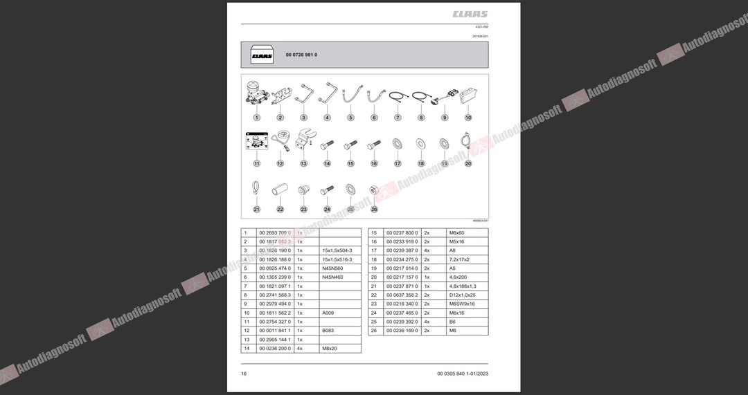 CLAAS WEBTIC OFFLINE TECHNICAL DOCUMENTS (PAGE 2/2)