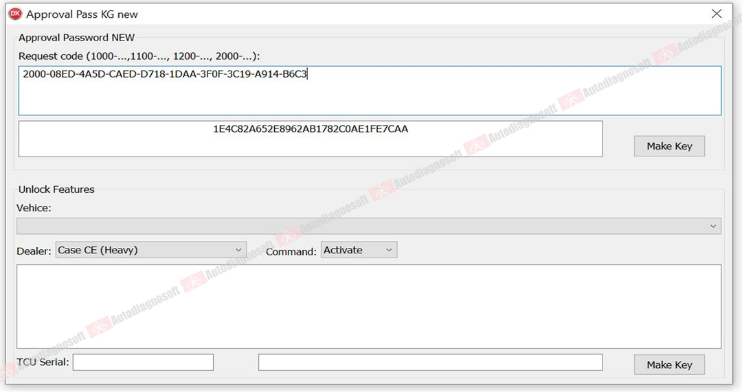 CNH PASSWORD GENERATOR
