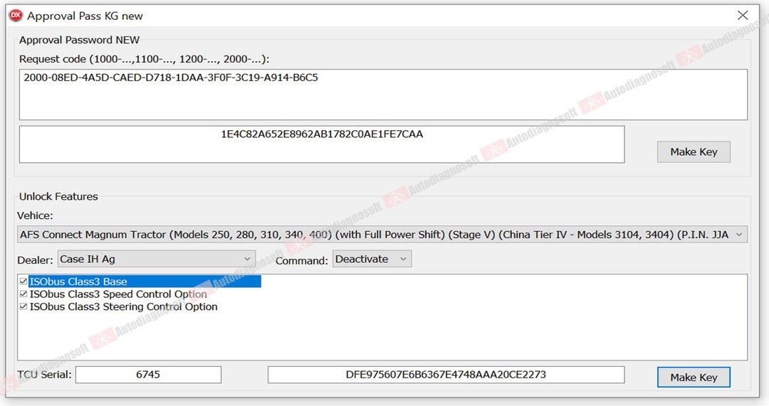 CNH PASSWORD GENERATOR