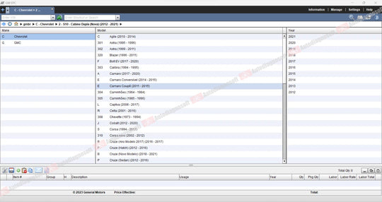 GENERAL MOTORS (GM) TECHNICAL DOCUMENTS
