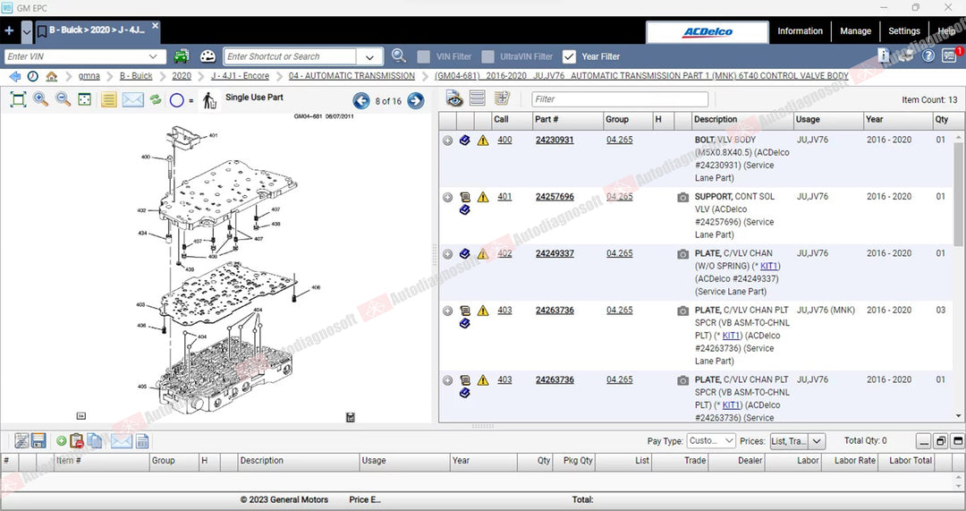 GENERAL MOTORS (GM) TECHNICAL DOCUMENTS