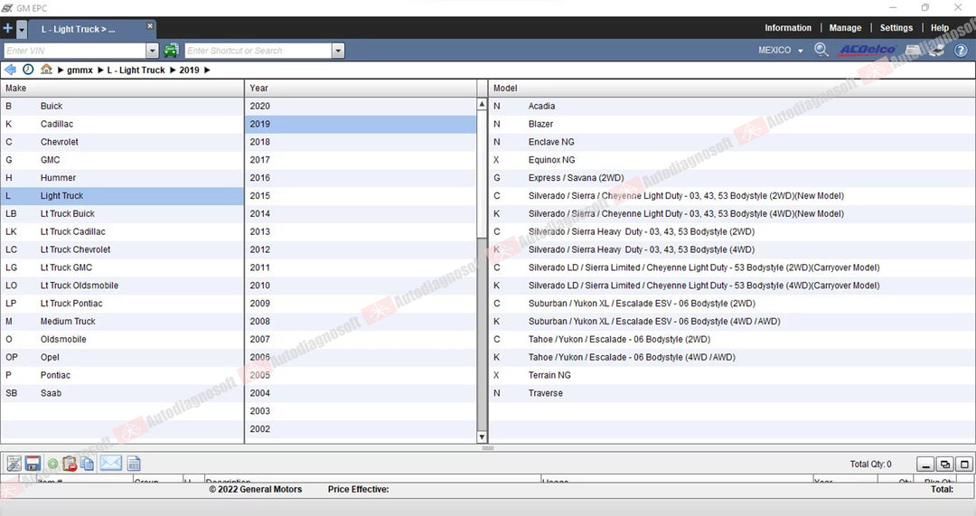 GENERAL MOTORS (GM) TECHNICAL DOCUMENTS