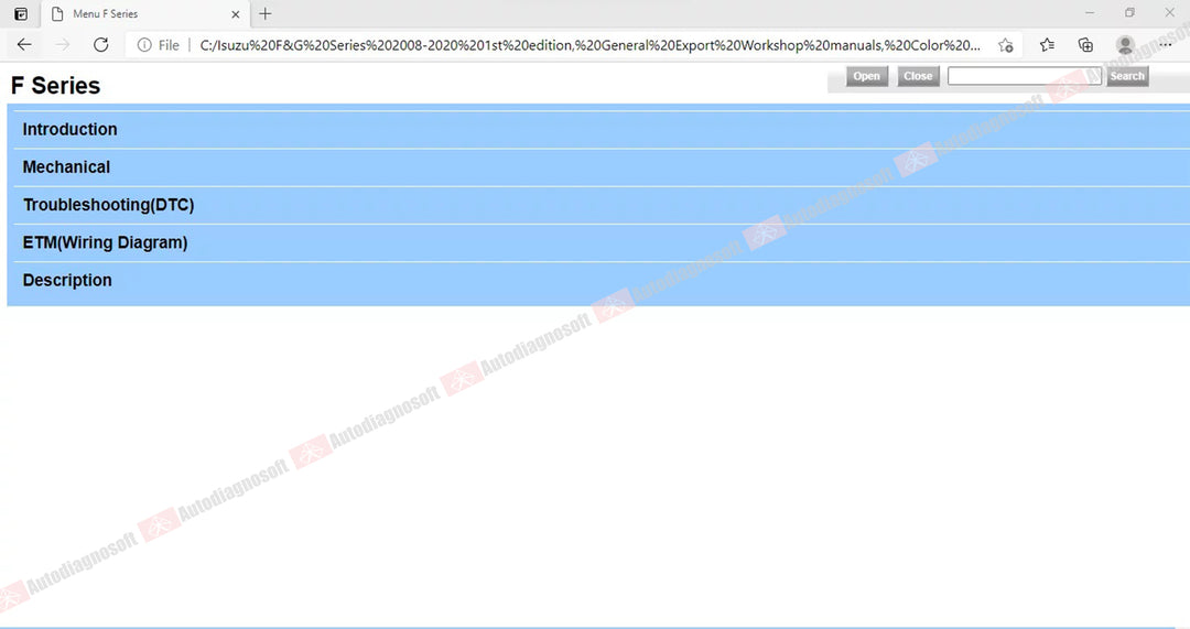 ISUZU TECHNICAL DOCUMENTS
