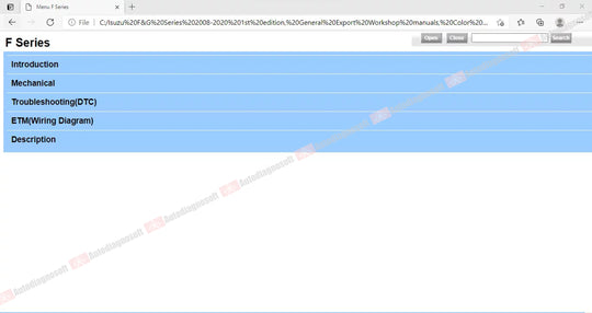 ISUZU TECHNICAL DOCUMENTS